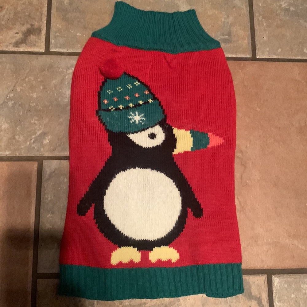 Penguin doggy sweater